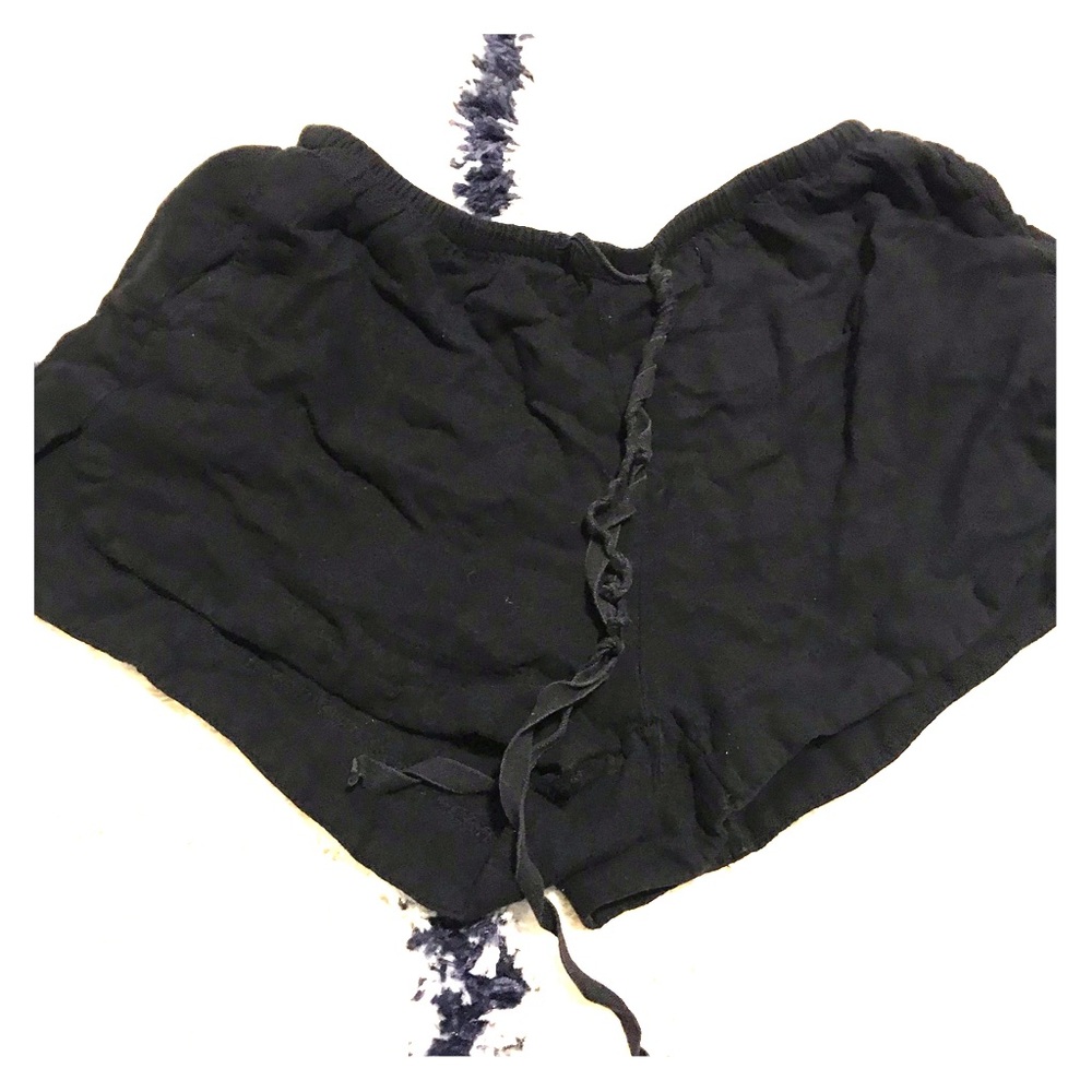Black loose fitted shorts